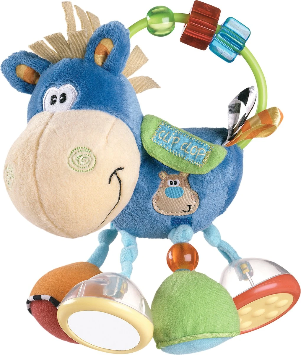 Playgro Clip Clop Rammelaar - Blauw - Activiteitenspeeltje - Kraamkado - Afbeelding 14