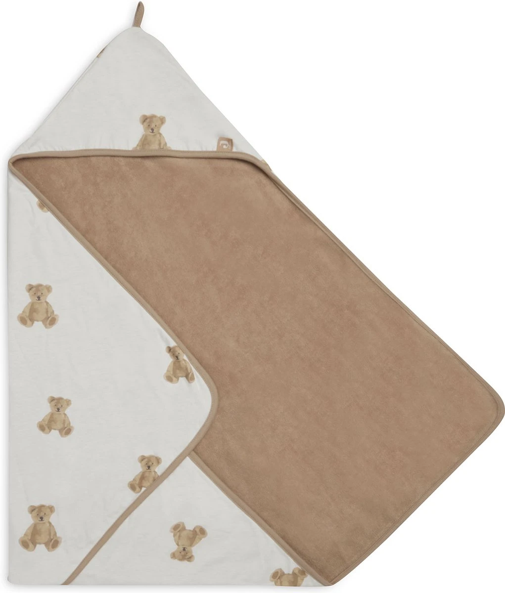 Jollein Badcape 75x75cm Teddy Bear - GOTS - Afbeelding 3