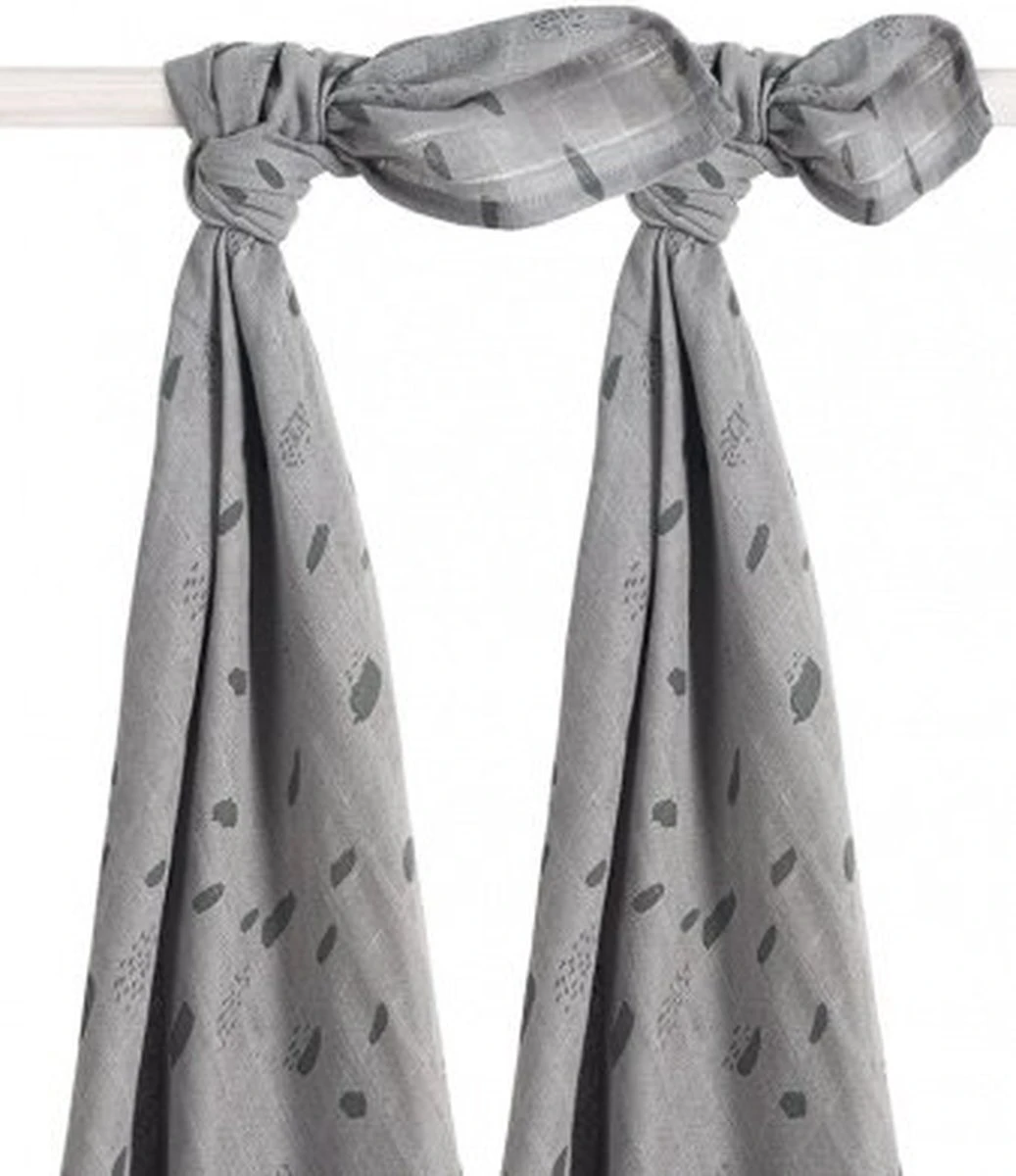 Jollein Hydrofiel Multidoek Spot 115x115cm - Storm Grey - 2 Stuks - Afbeelding 14