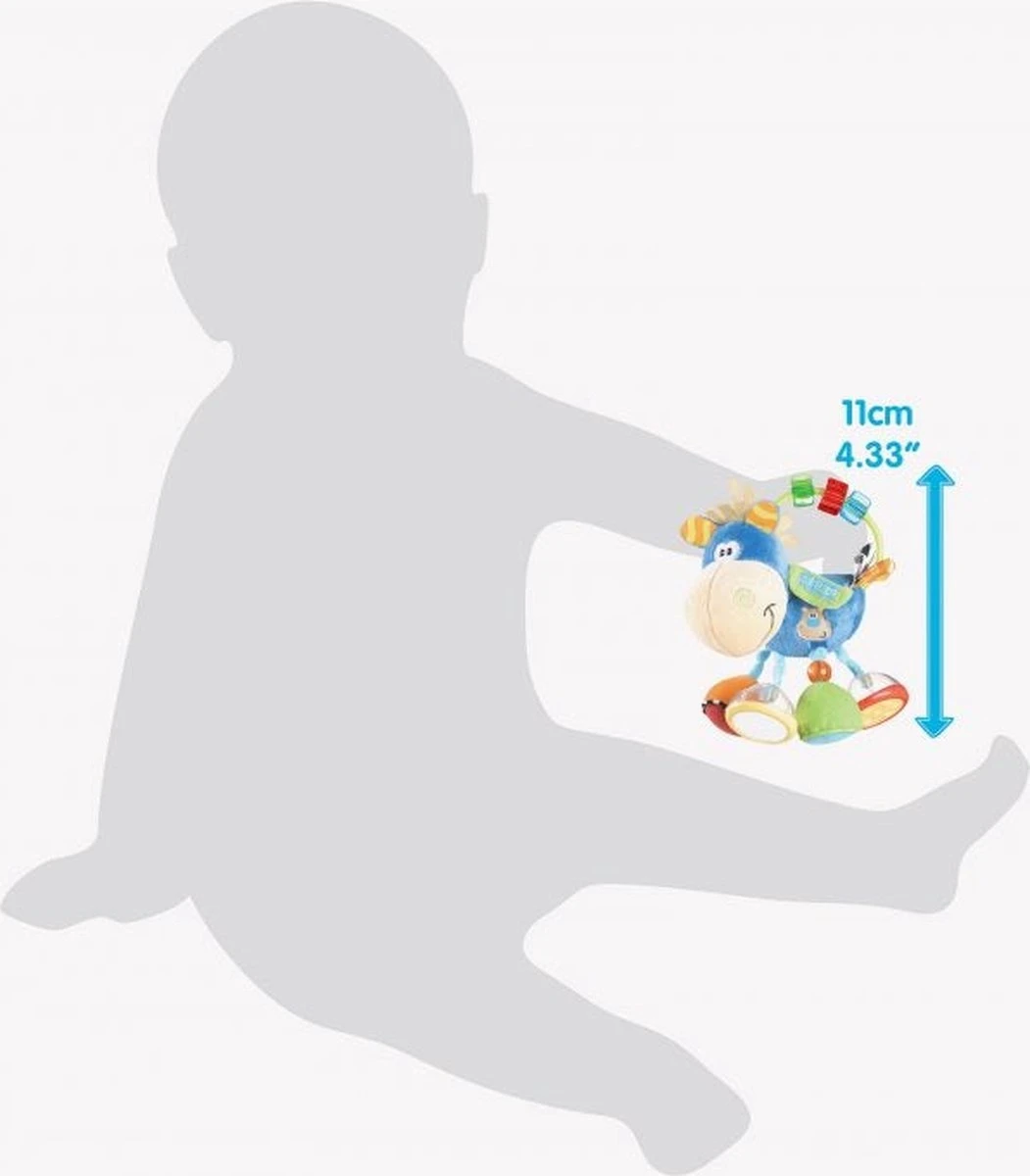 Playgro Clip Clop Rammelaar - Blauw - Activiteitenspeeltje - Kraamkado - Afbeelding 2