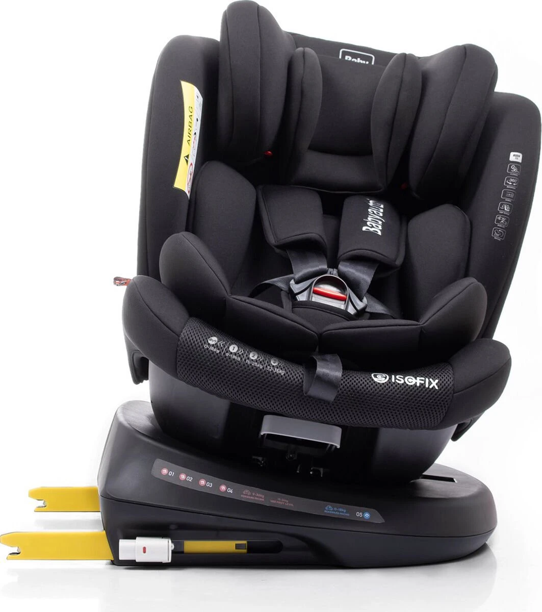 Autostoel Babyauto Rodia 360° Met Isofix - Groep 0+/1/2/3 Zwart (0-36kg) - Afbeelding 14