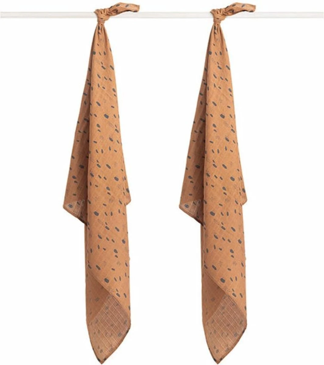 Jollein Baby Hydrofiel Washandje Spot - Caramel - 3 Stuks - Afbeelding 3