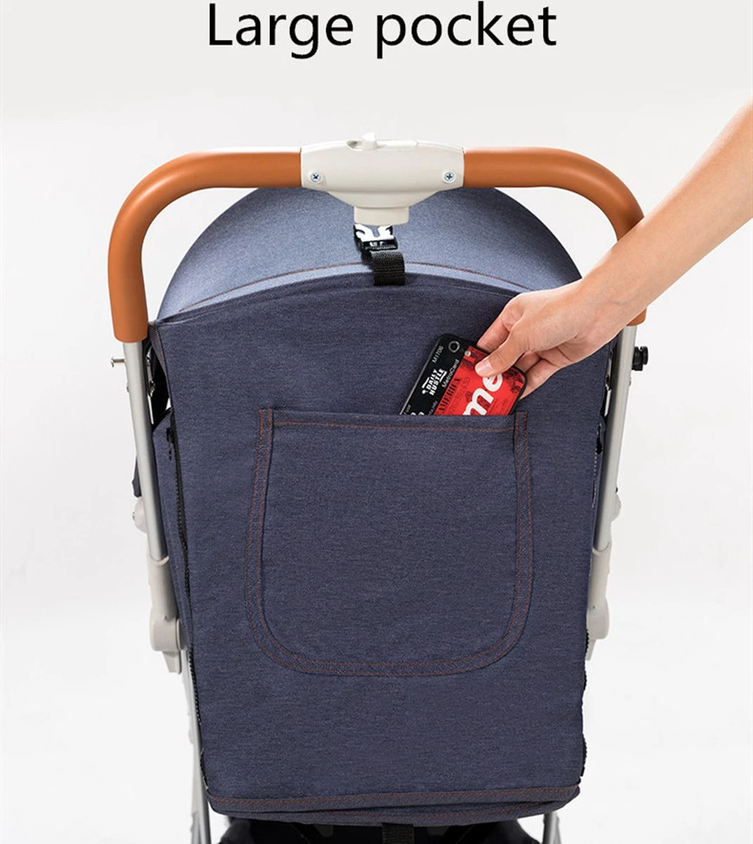 WOOSH New Buggy - Antraciet - One Hand Folding - 3 Slaapstanden - Wandelwagen Tot 25 Kg - Gratis Extra's - Afbeelding 13