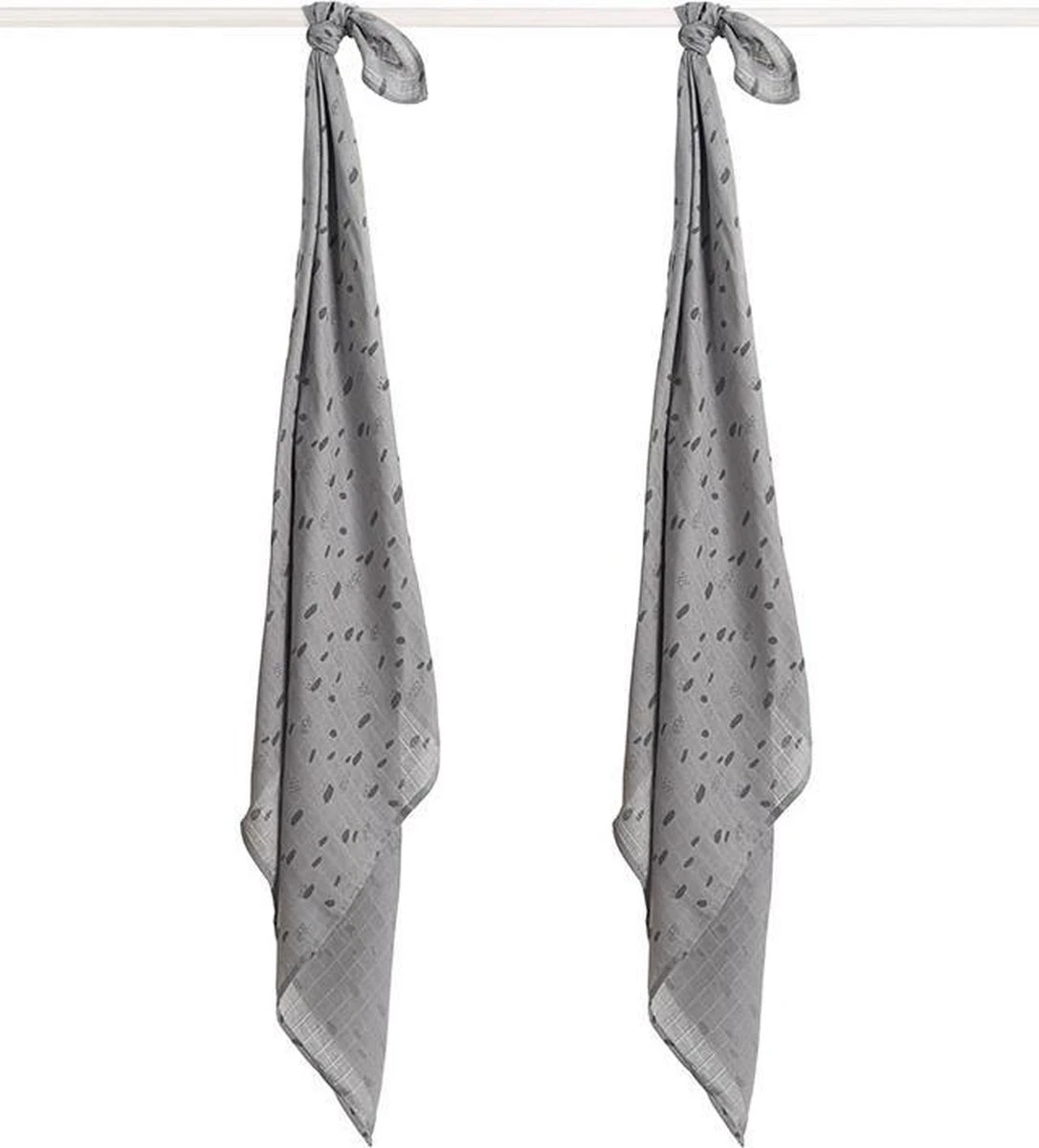 Jollein Hydrofiel Multidoek Spot 115x115cm - Storm Grey - 2 Stuks