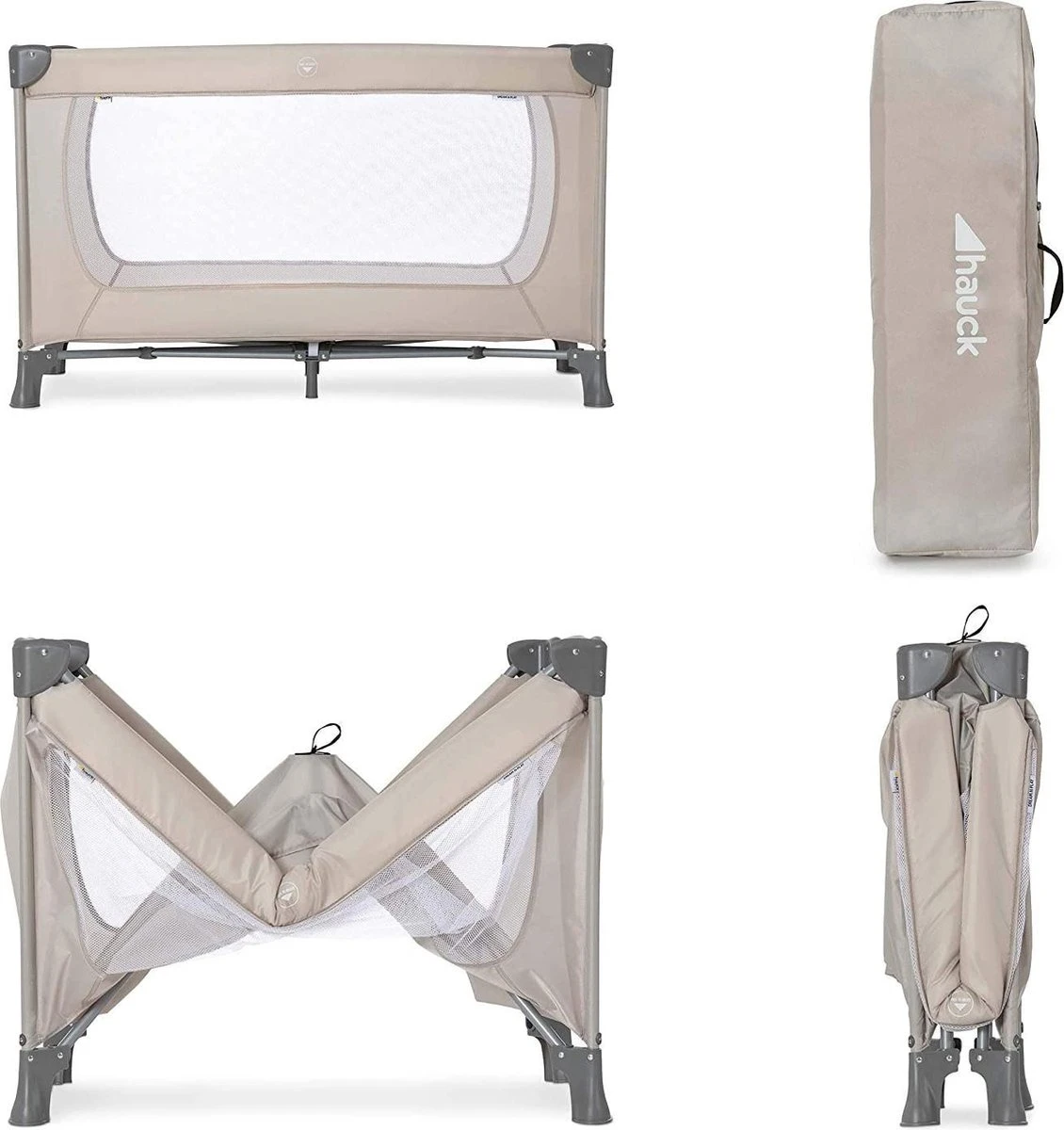 Hauck Dream N Play Campingbedje Set - Met Matras En Muggennet - Beige - Afbeelding 5