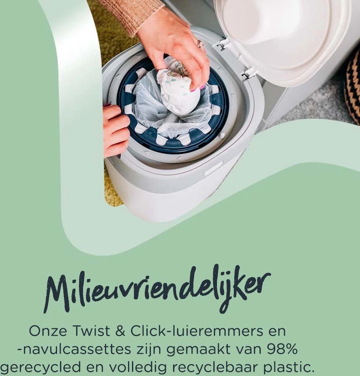 Tommee Tippee Twist & Click Milieuvriendelijke Luieremmer Navulling - Duurzaam Geproduceerde Greenfilm - 6 Stuks - Afbeelding 8