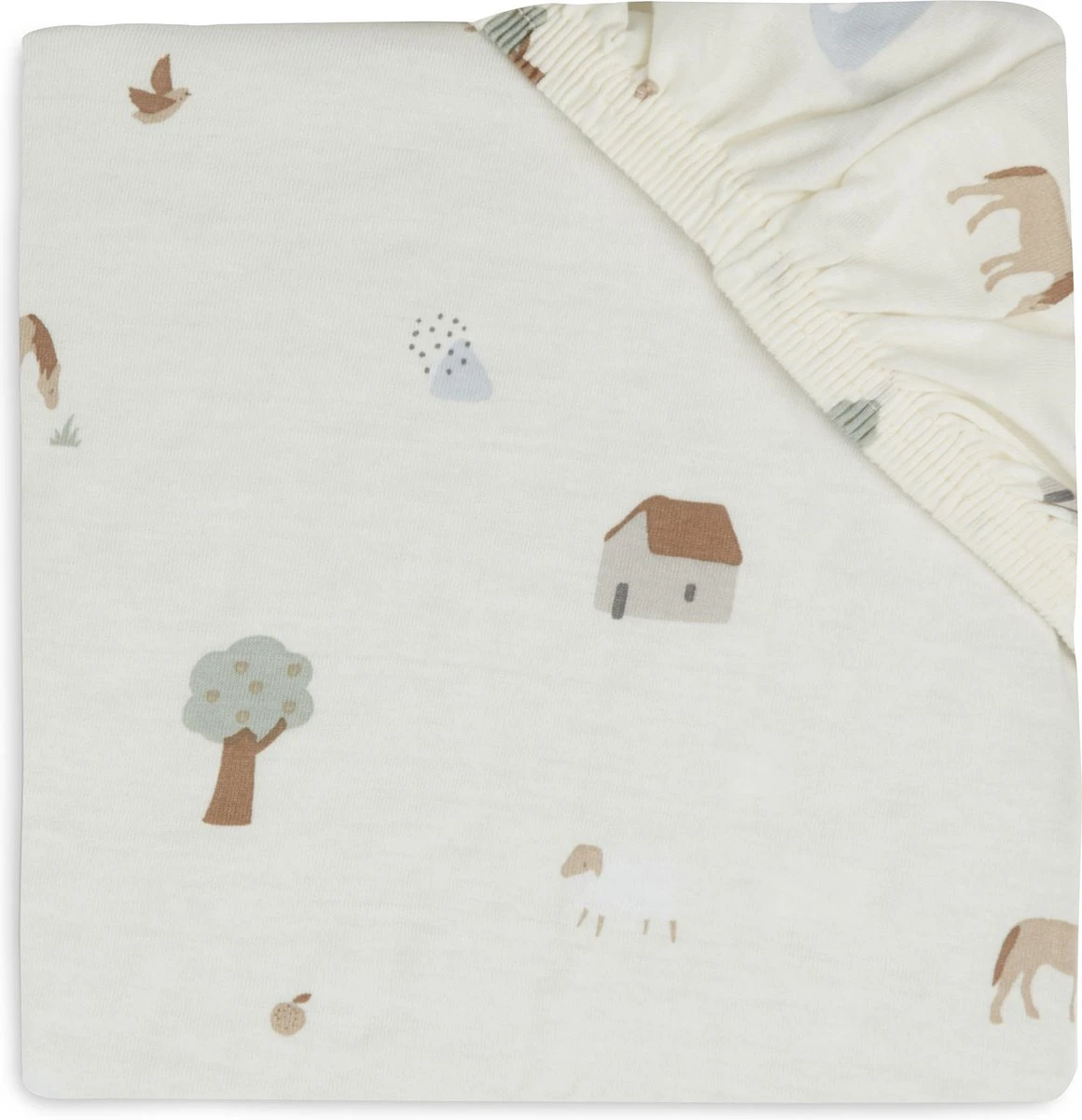 Jollein Baby Hoeslaken Jersey 60x120cm - Farm