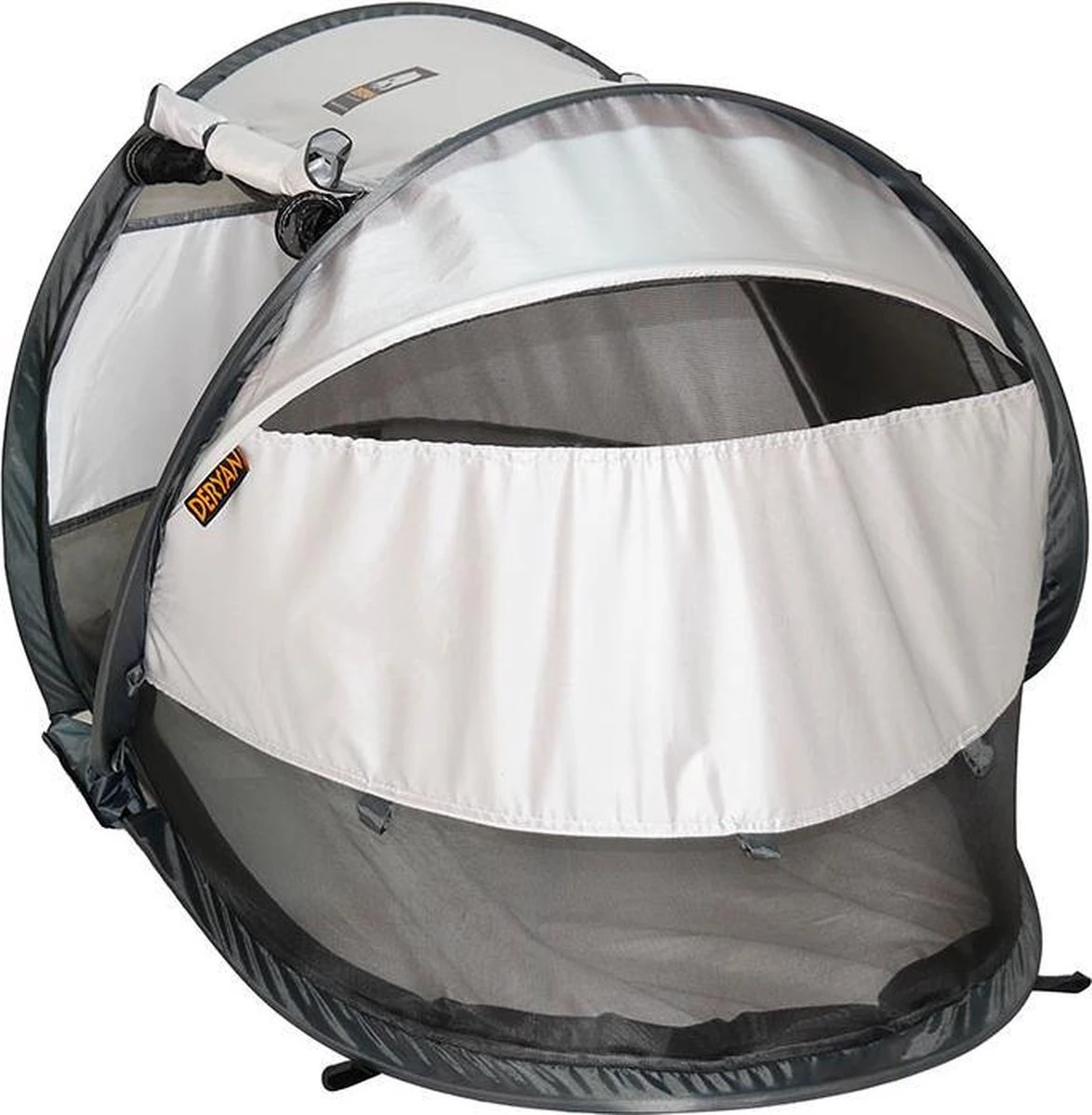 Deryan Shane Luxe 2023 Campingbedje - Baby Tent - Anti-UV 50+ - Peuterbed - Silver - Afbeelding 7