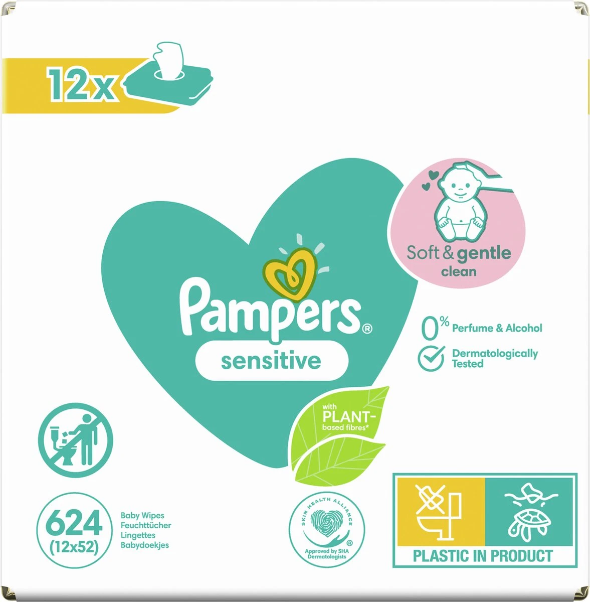 Pampers® Pampers - Billendoekjes Sensitive Navulpak - 624 Doekjes - Afbeelding 10
