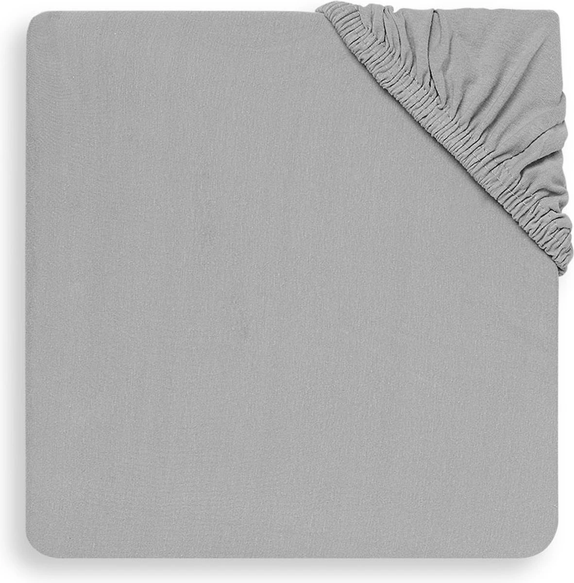 Jollein Baby Hoeslaken Ledikant Jersey 60x120cm - Soft Grey - Afbeelding 2