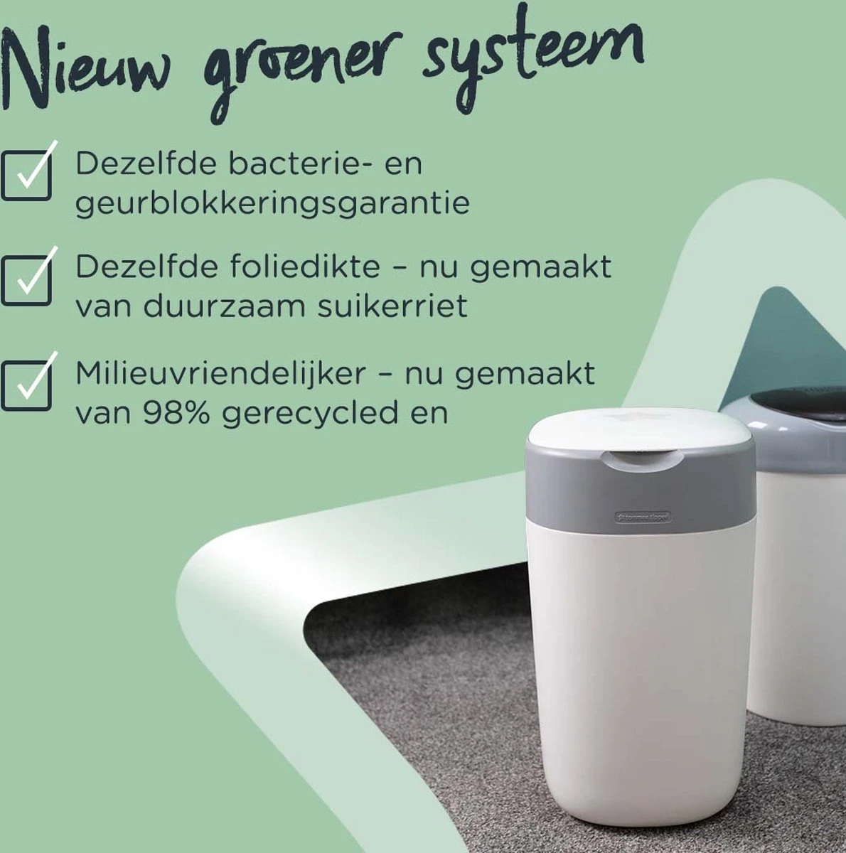 Tommee Tippee Twist & Click Milieuvriendelijke Luieremmer Navulling - Duurzaam Geproduceerde Greenfilm - 6 Stuks - Afbeelding 4