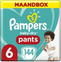 PampersĀ® Pampers Baby Dry Nappy Pants Maat 6 - 144 Luierbroekjes Maandbox