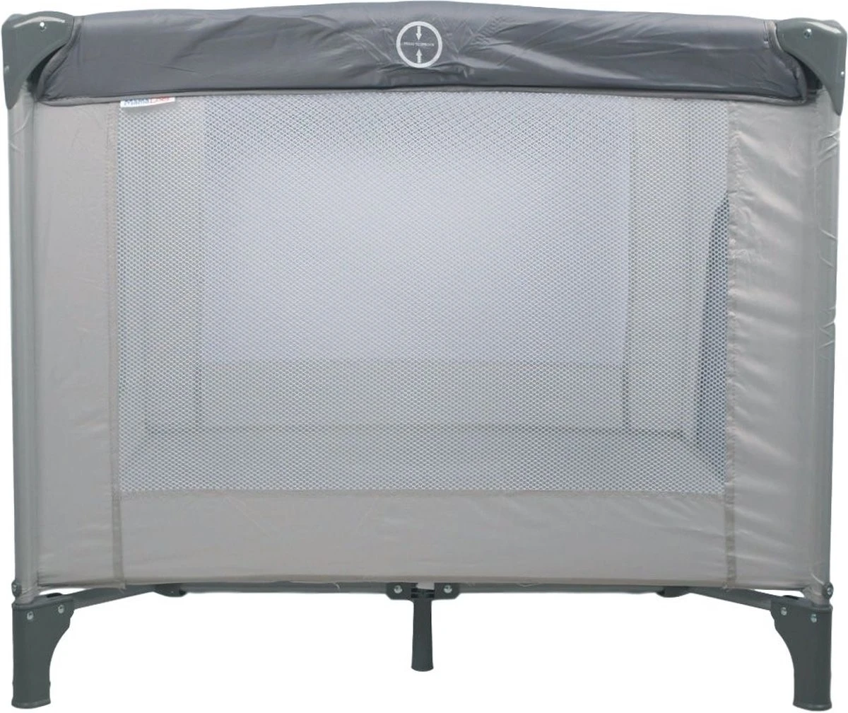 Ding Deluxe Inklapbare Box - Babybox - Grijs - Incl. Bodemverhoger - Afbeelding 5