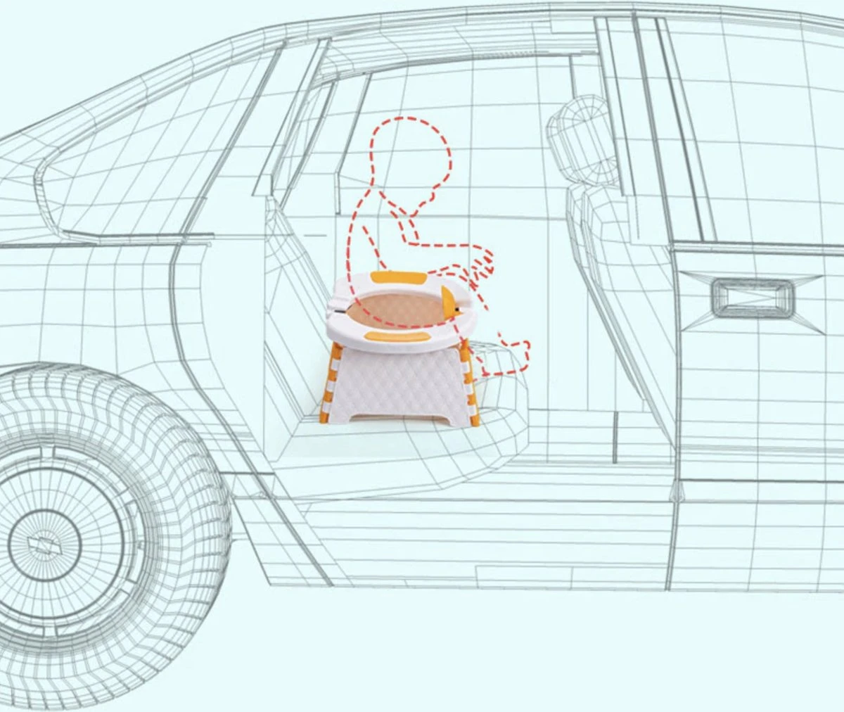 Merkloos Reispotje - Potje Peuter - Draagbaar Potje - Meeneem Potje Peuter - Potje Onderweg - Potje Baby - Afbeelding 10