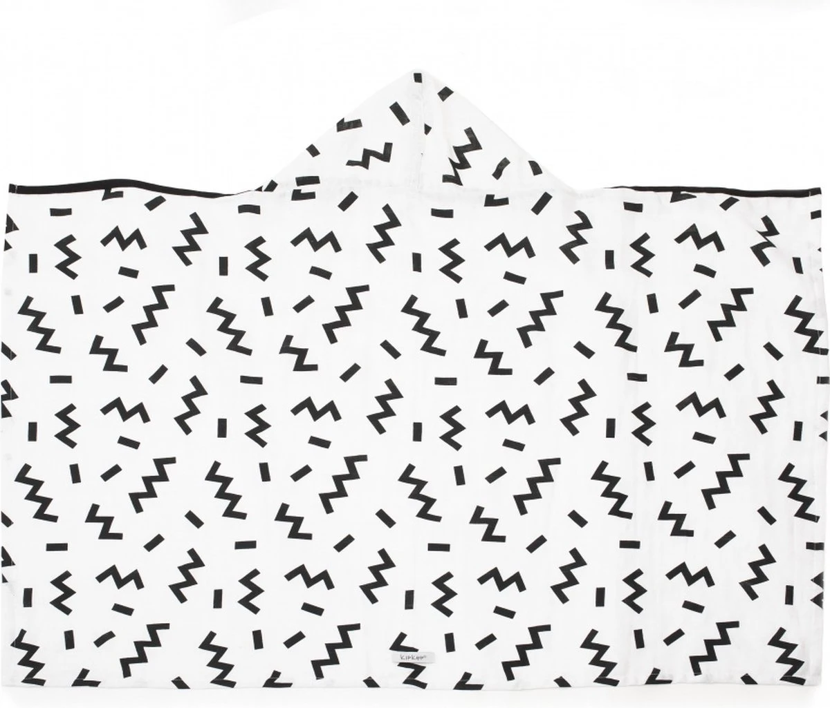KipKep Blenker Hydrofiele Badcape - Maat 100x70cm - Memphis White - Afbeelding 2