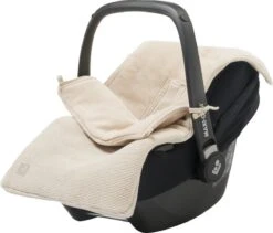 Jollein Voetenzak Voor Autostoel & Kinderwagen - Basic Knit - Nougat