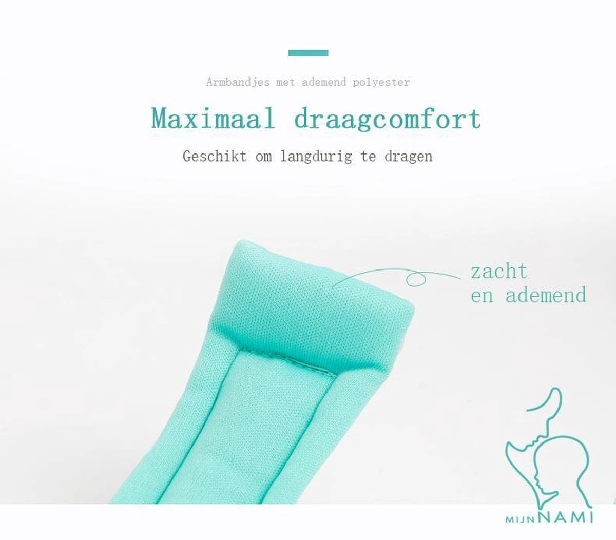 Polstuigje Mintgroen 360 Plus Met Slotje - Het Enige CE Gekeurde Polstuigje - 2 Meter Elastisch Koord - Kindertuigje - Afbeelding 3