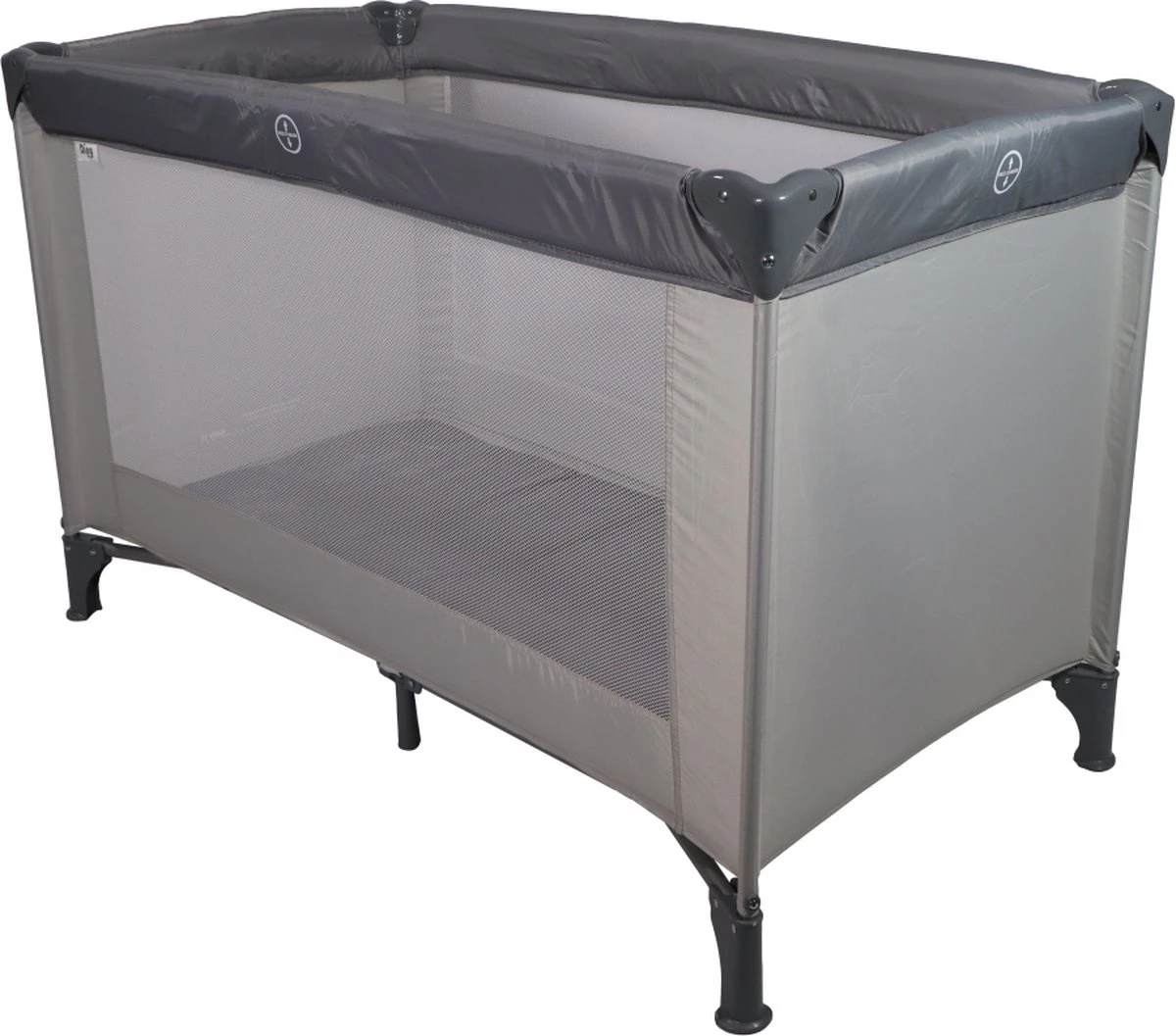 Ding Campingbedje - Grijs - 120x60 Cm - Reisbedje Inclusief Bodemmatrasje - Afbeelding 2