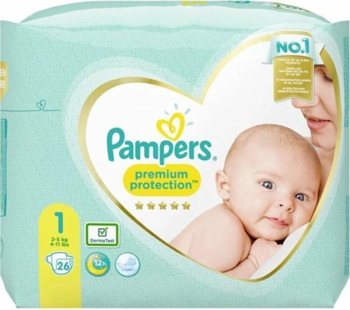 Pampers® Pampers Premium Protection Luiers Maat 1 (2-5kg) 4x26 = 104 Stuks