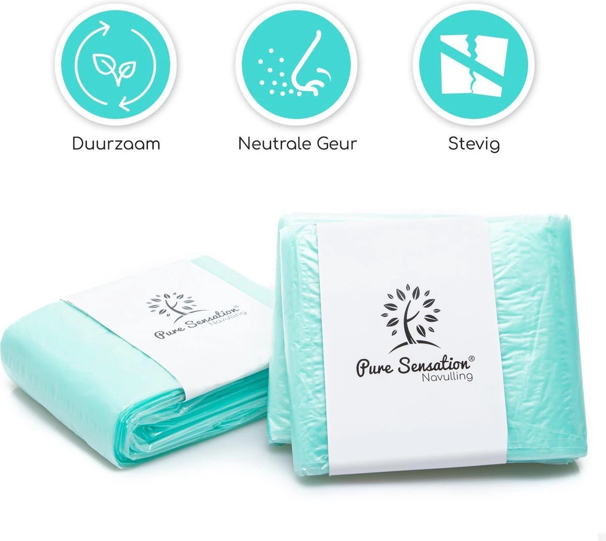 Pure Sensation Luieremmer Navulling - 12 Stuks - Geschikt Voor Korbell - Inclusief Extra Luier Etui - Navullingen 15/16 Liter - Luieremmer Zakken - Luieremmernavullingen - Luieremmers - Korbell Luieremmer – Luierzakjes Wegwerp - Korbell Navulling - Afbeelding 3