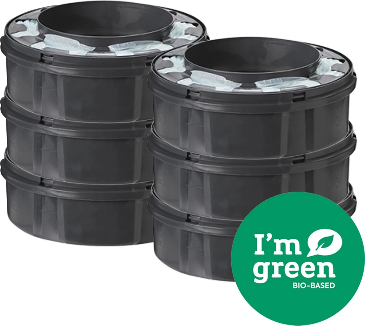 Tommee Tippee Twist & Click Milieuvriendelijke Luieremmer Navulling - Duurzaam Geproduceerde Greenfilm - 6 Stuks