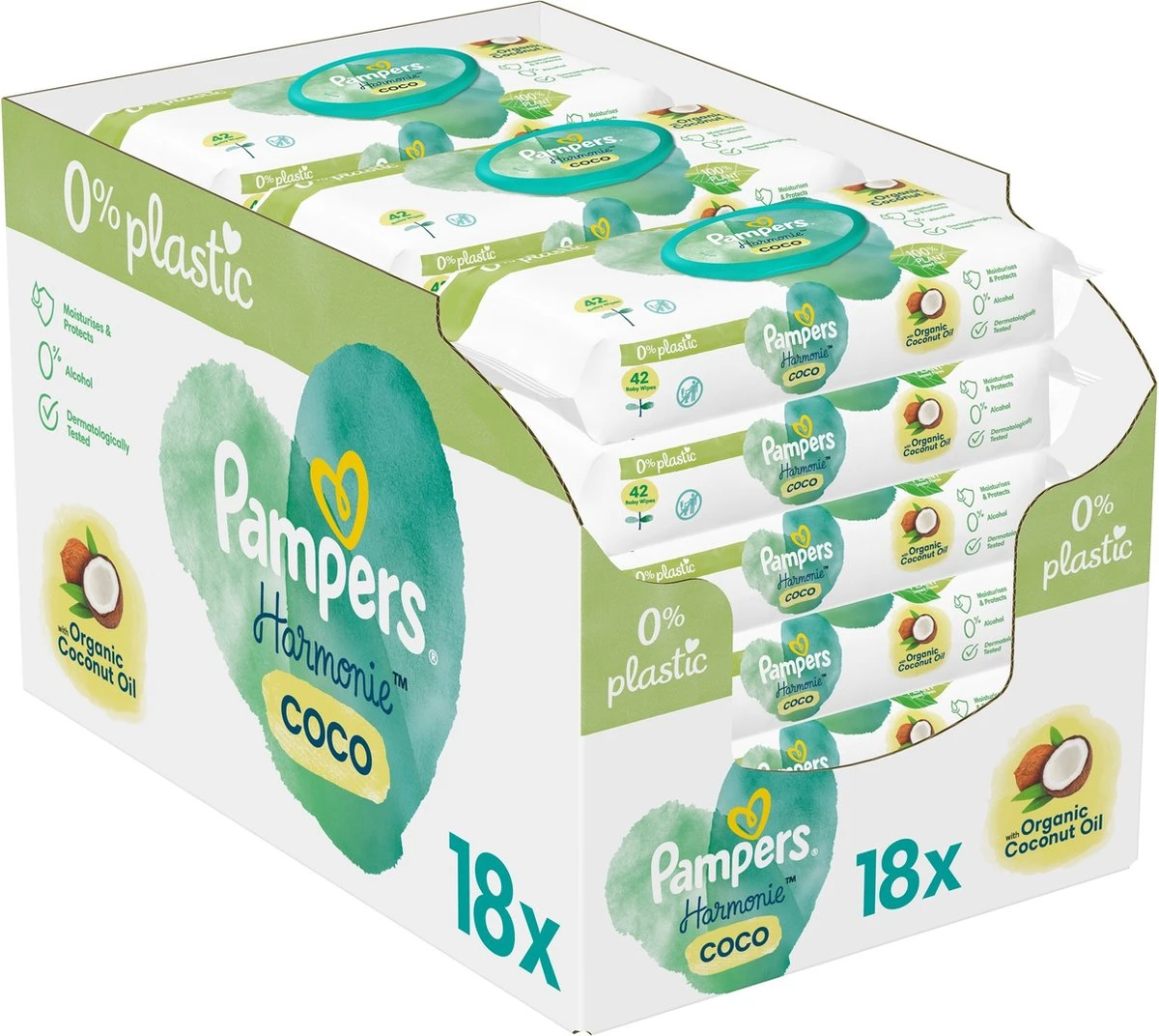Pampers® Pampers - Harmonie Coco - Billendoekjes - 1512 Doekjes - 36 X 42 - Afbeelding 2