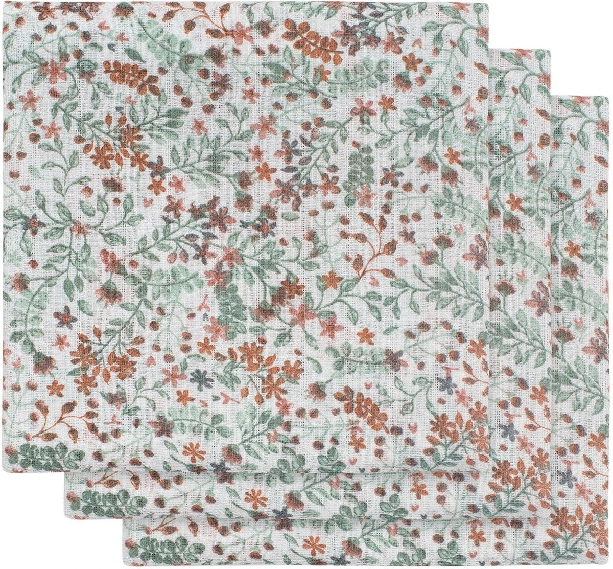 Jollein Hydrofiel Multidoek Snake 70x70cm - Ash Green - 3 Stuks - Afbeelding 15