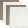 Jollein Hydrofiele Doek Small Bamboe Katoen 70x70cm - Biscuit/Ivory - 4 Stuks