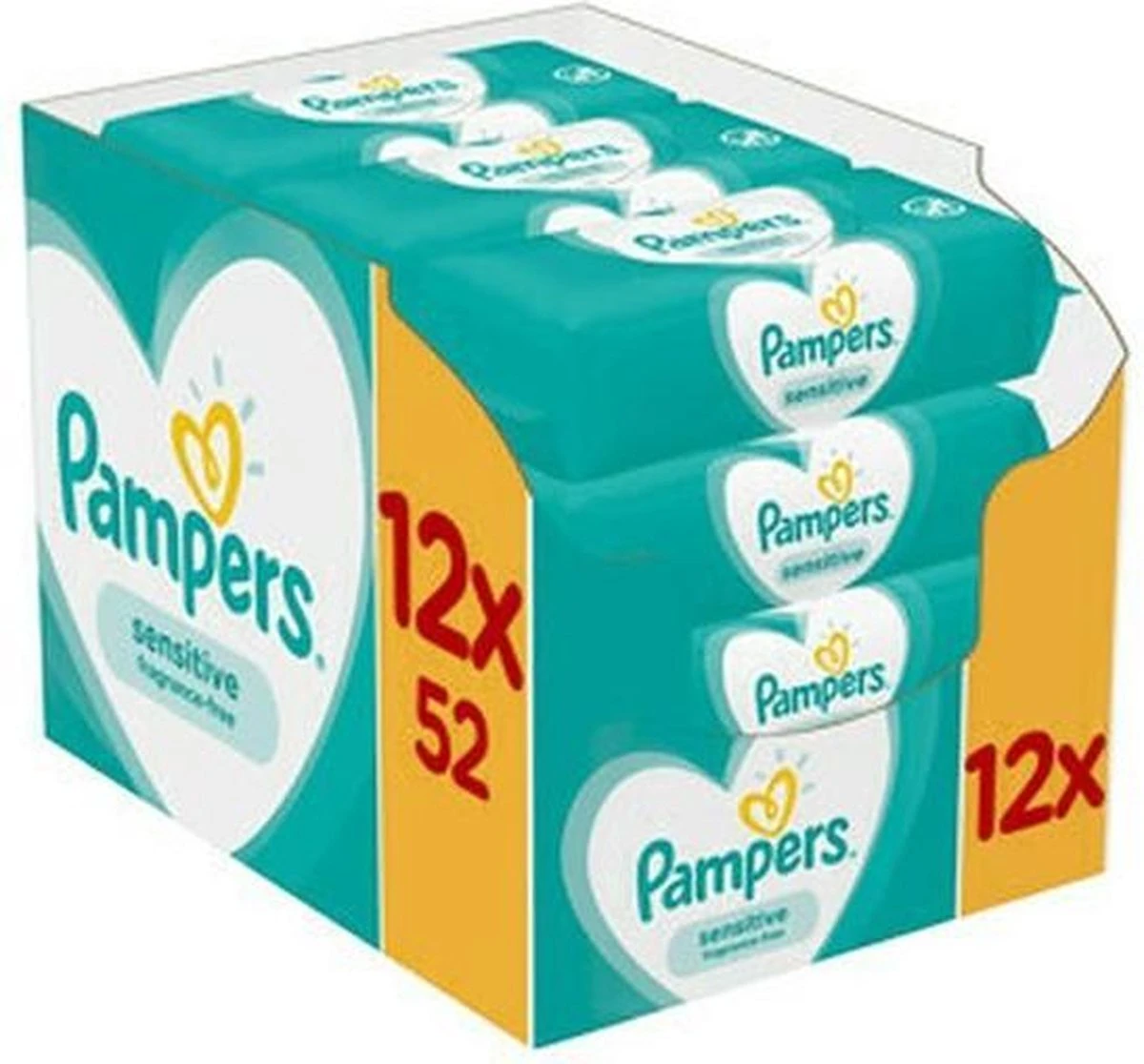 Pampers® PAMPERS BILLENDOEKJES BABYDOEKJES SENSITIVE NAVULLING 624 Stuks - Afbeelding 2