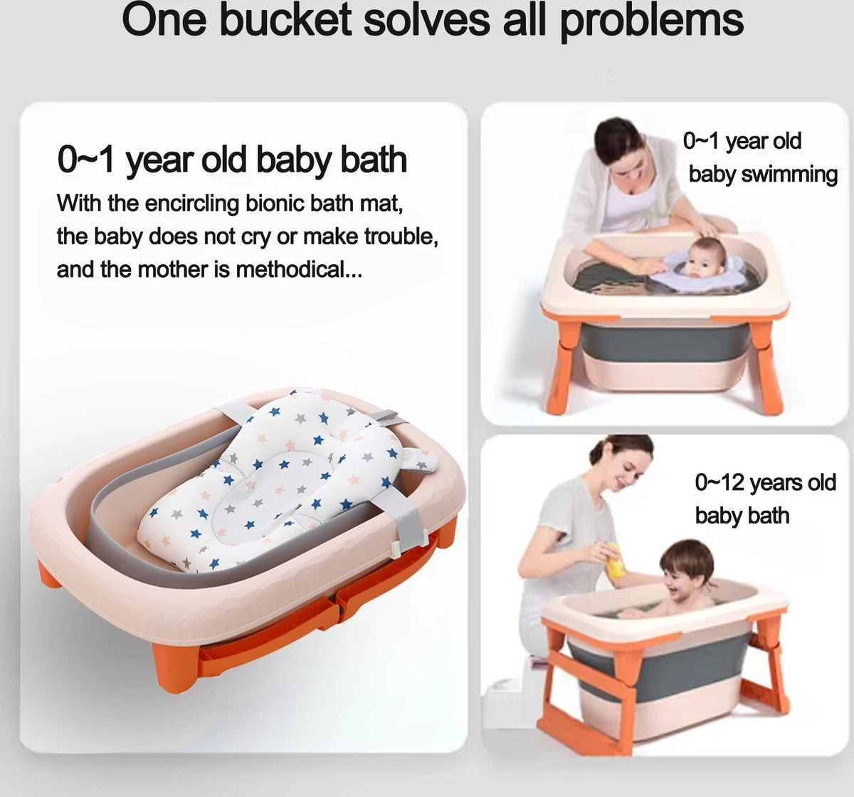 Babybadje - Inklapbaar Bad - Bad Baby - Met Badkruk - Zitbad - Bath Bucket - Opvouwbaar Bad Kinderen - Baby Badje - Opvouwbaar Bad Baby - Opvouwbaar Bad - Baby Badkussen - Afbeelding 7