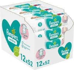 PampersĀ® Pampers - Billendoekjes Sensitive Navulpak - 624 Doekjes