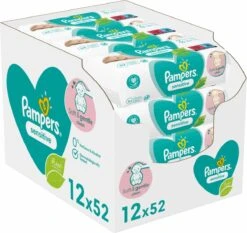 Pampers® PAMPERS BILLENDOEKJES BABYDOEKJES SENSITIVE NAVULLING 624 Stuks