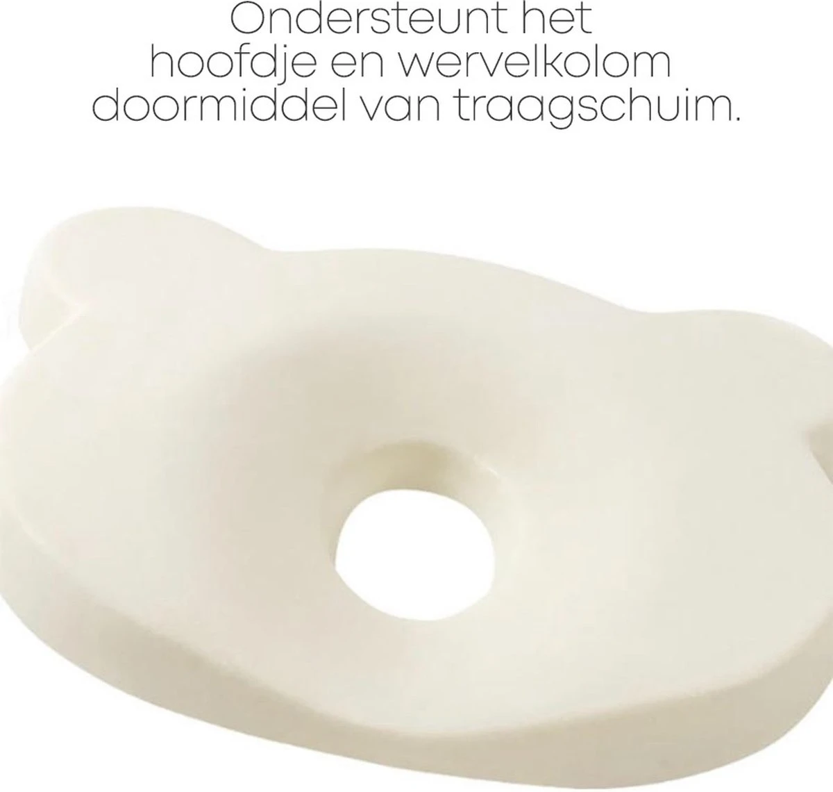 Orthopedisch Baby Hoofdkussen - Babykussen - Incl. GRATIS Afneembare Hoes - Blauw - Afbeelding 4