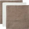 Jollein Baby Hydrofiel Monddoekje Bamboe Katoen - Biscuit/Ivory - 3 Stuks