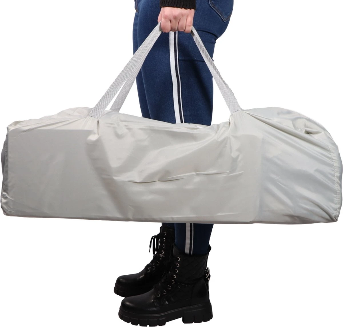 Ding Campingbedje - Grijs - 120x60 Cm - Reisbedje Inclusief Bodemmatrasje - Afbeelding 7