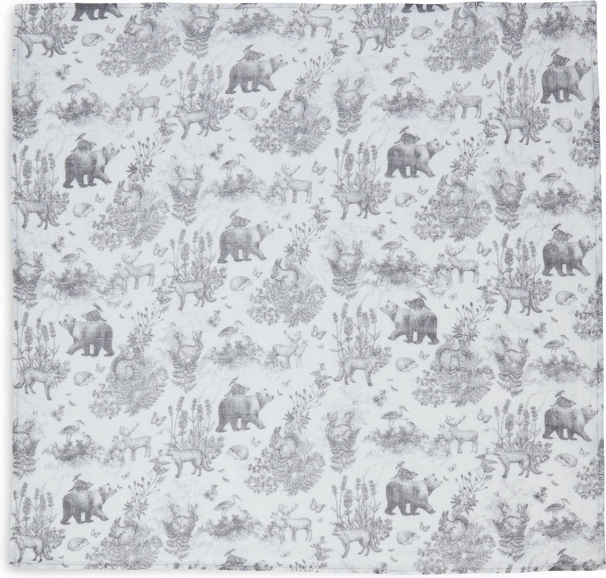 Jollein Hydrofiele Doek 70x70cm Pimpelmees Forest Animals - 2 Stuks - Afbeelding 4