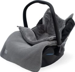 Jollein Voetenzak Voor Autostoel & Kinderwagen - Basic Knit - Stone Grey