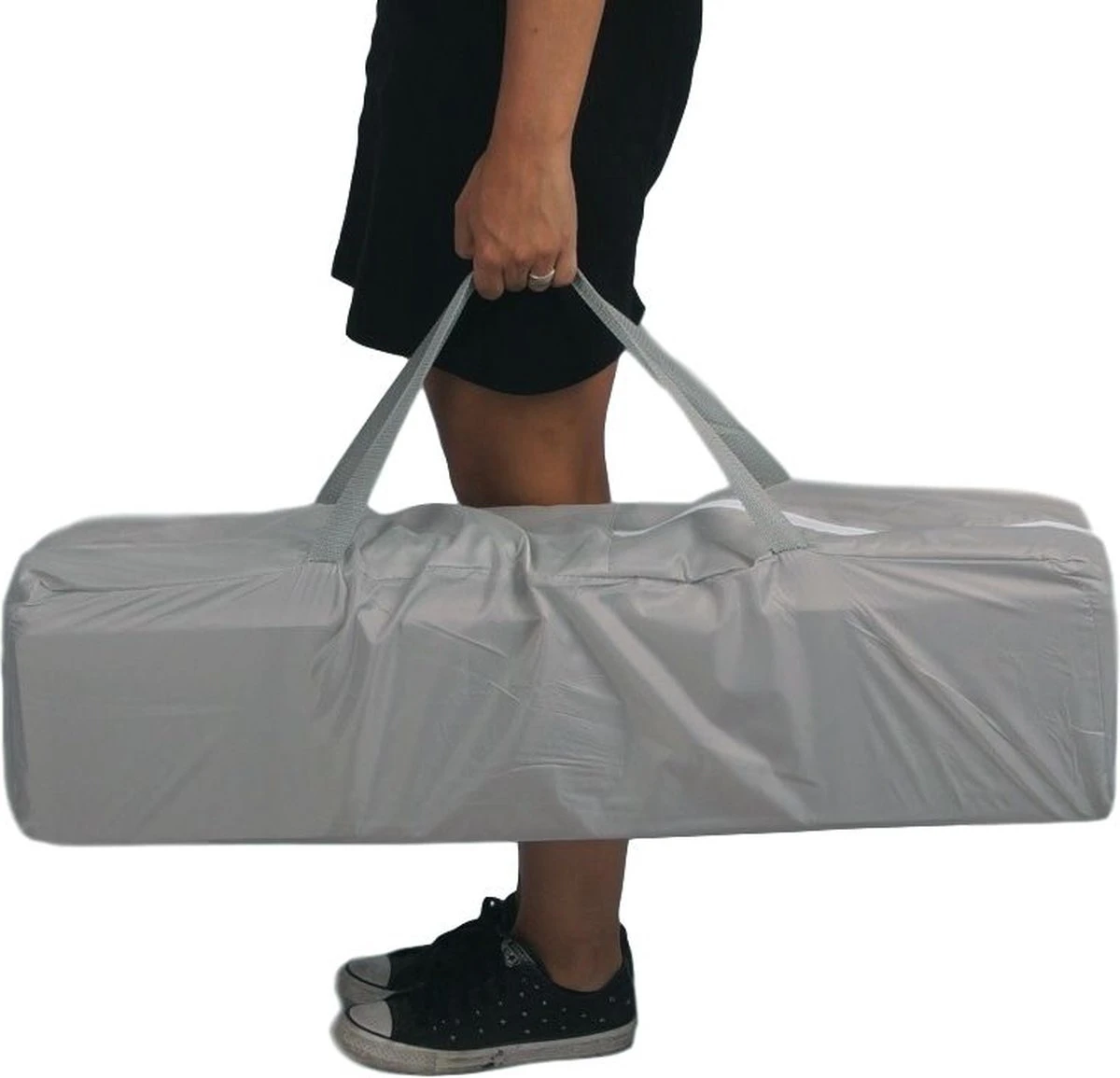 Ding Campingbedje - Grijs - 120x60 Cm - Reisbedje Inclusief Bodemmatrasje - Afbeelding 11