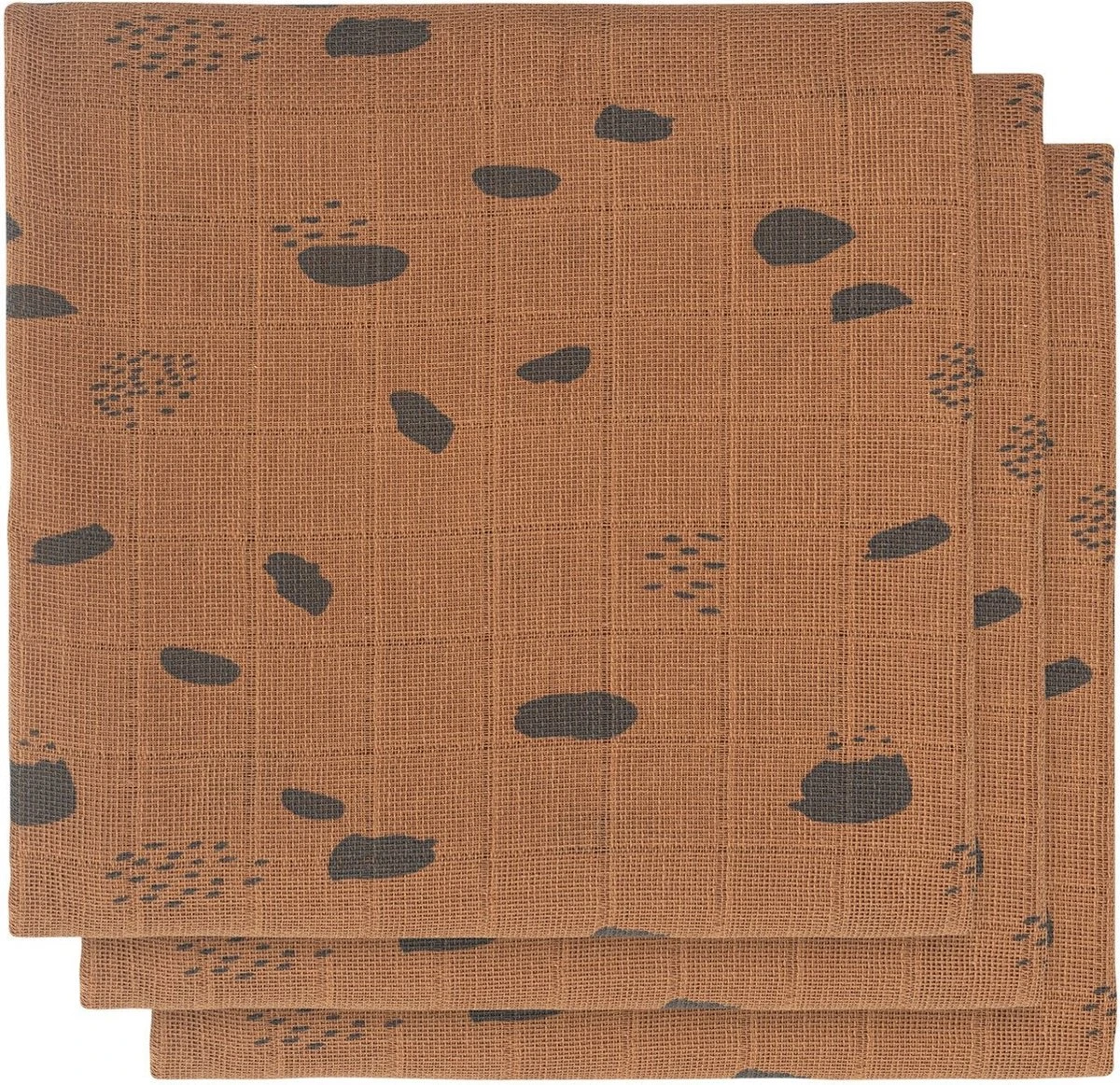 Jollein Hydrofiel Multidoek Meadow 70x70cm - Rosewood - 3 Stuks - Afbeelding 10