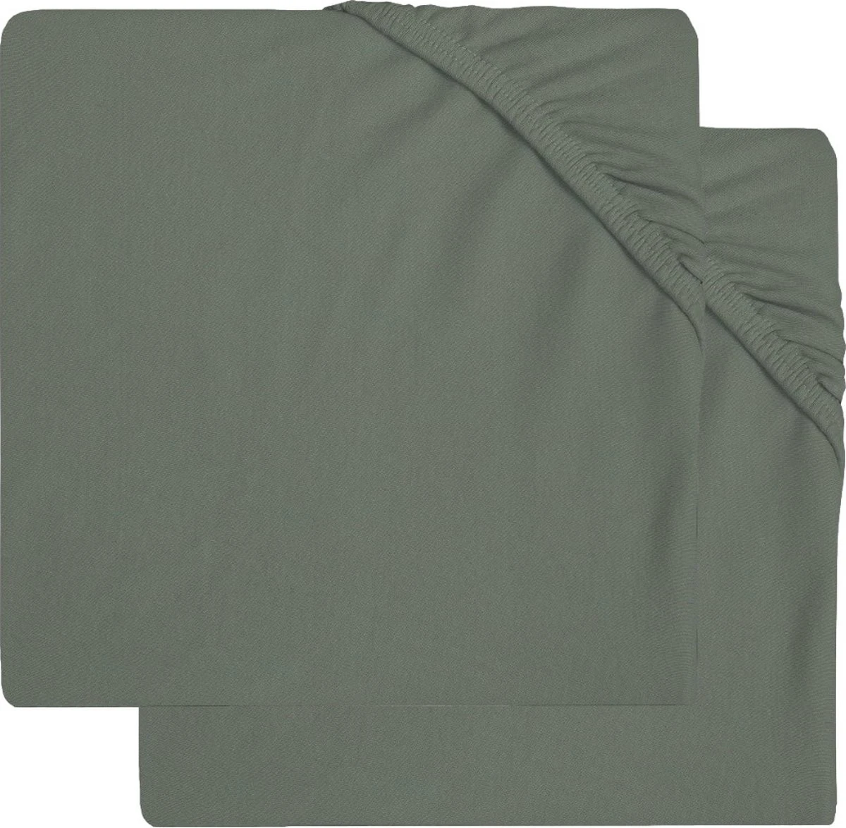 Jollein Baby Hoeslaken Ledikant Jersey 60x120cm - Ash Green - 2 Stuks - Afbeelding 9