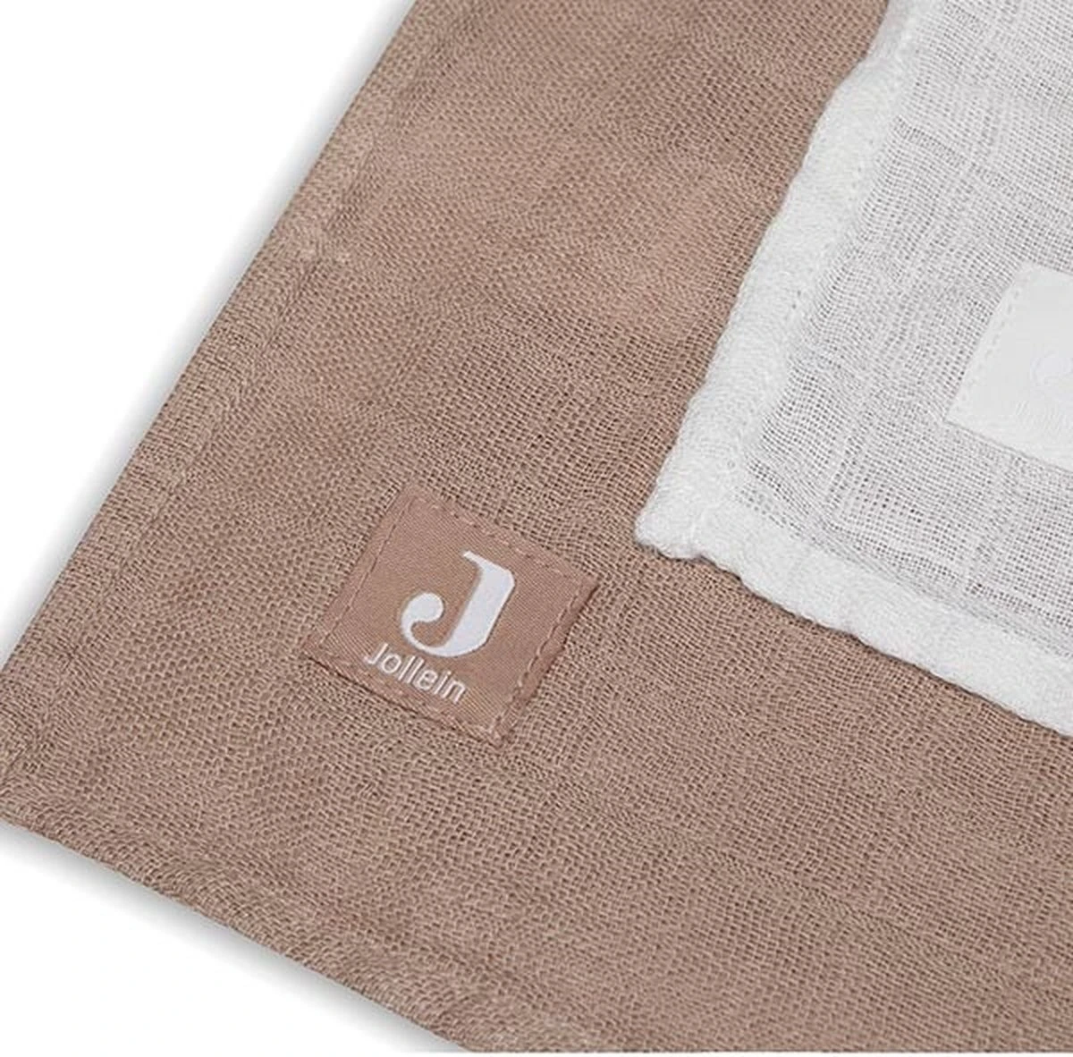 Jollein Hydrofiele Doek Large Bamboe Katoen 115x115cm Biscuit/Ivory - 2 Stuks - Afbeelding 11