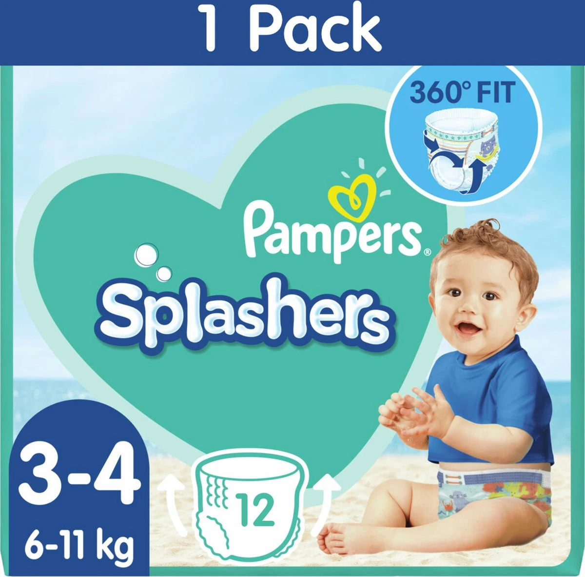 Pampers® Pampers Splashers 12 Wegwerpbare Zwemluiers - Maat 3-4 - Afbeelding 2