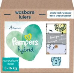 PampersĀ® Pampers Harmonie Hybrid - Wasbare Luiers Voor Baby’s - 3 Wasbare Luiers
