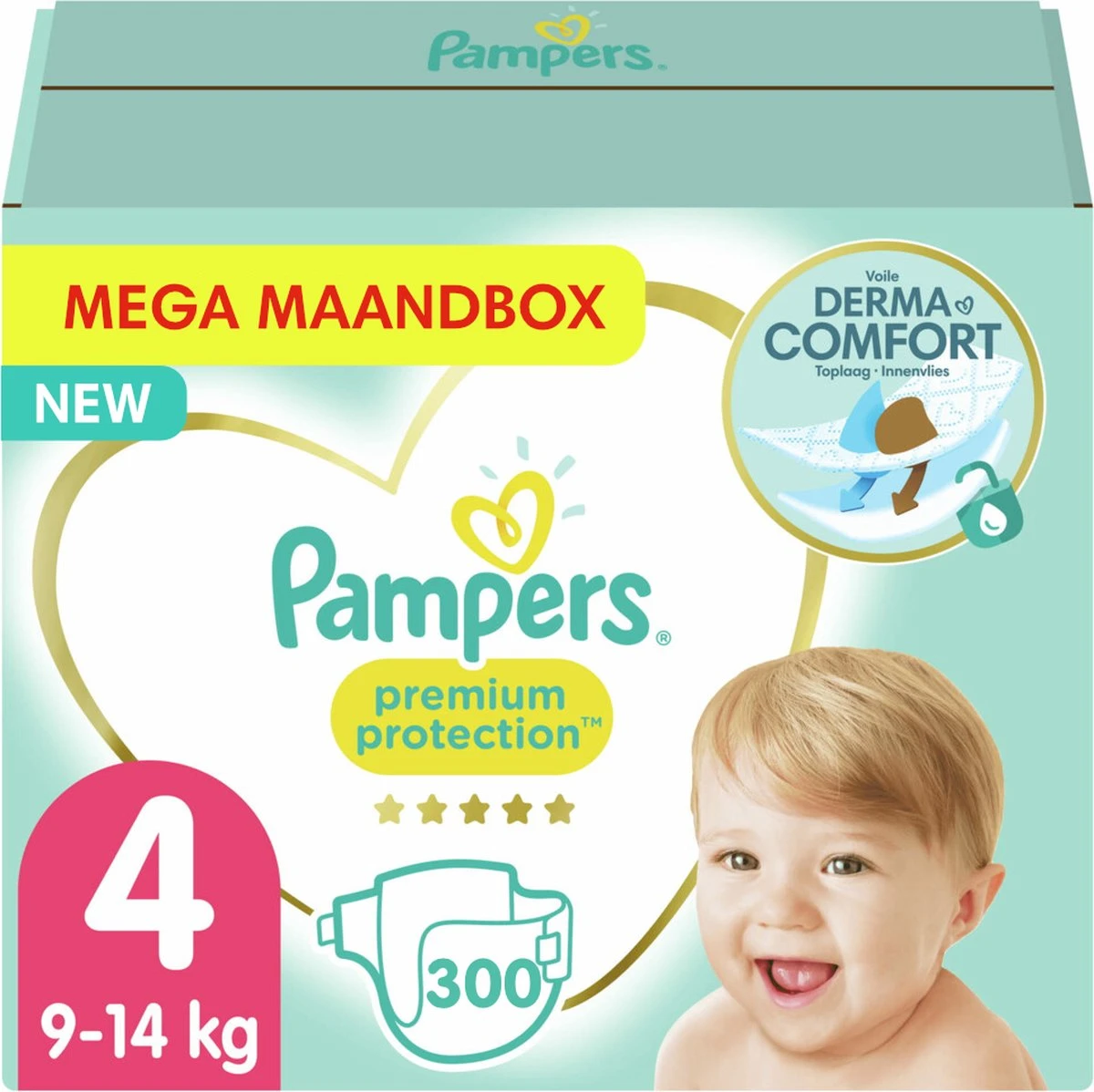 Pampers® Pampers - Premium Protection - Maat 4 - Mega Maandbox- 300 Luiers