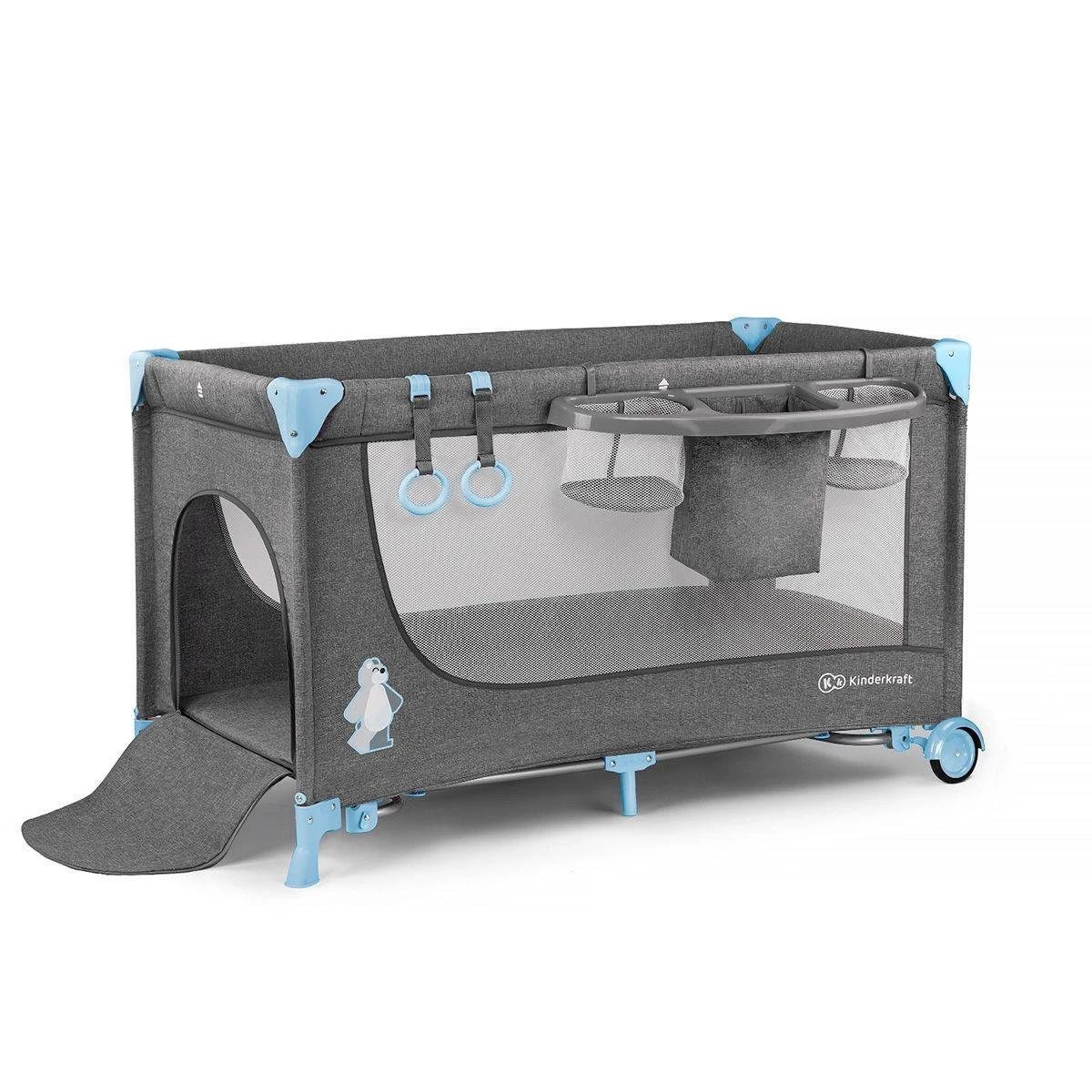 Kinderkraft Joy Luxe - Campingbed Met Schommelfunctie Blauw - Afbeelding 6