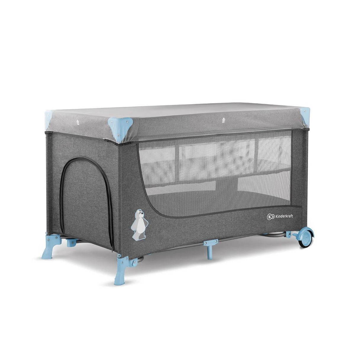 Kinderkraft Joy Luxe - Campingbed Met Schommelfunctie Blauw - Afbeelding 9