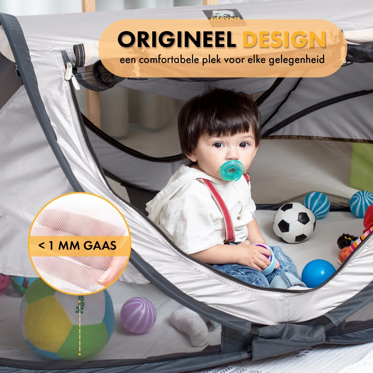Deryan Peuter Luxe Campingbedje – Inclusief Zelfopblaasbare Matras - Silver - Afbeelding 5