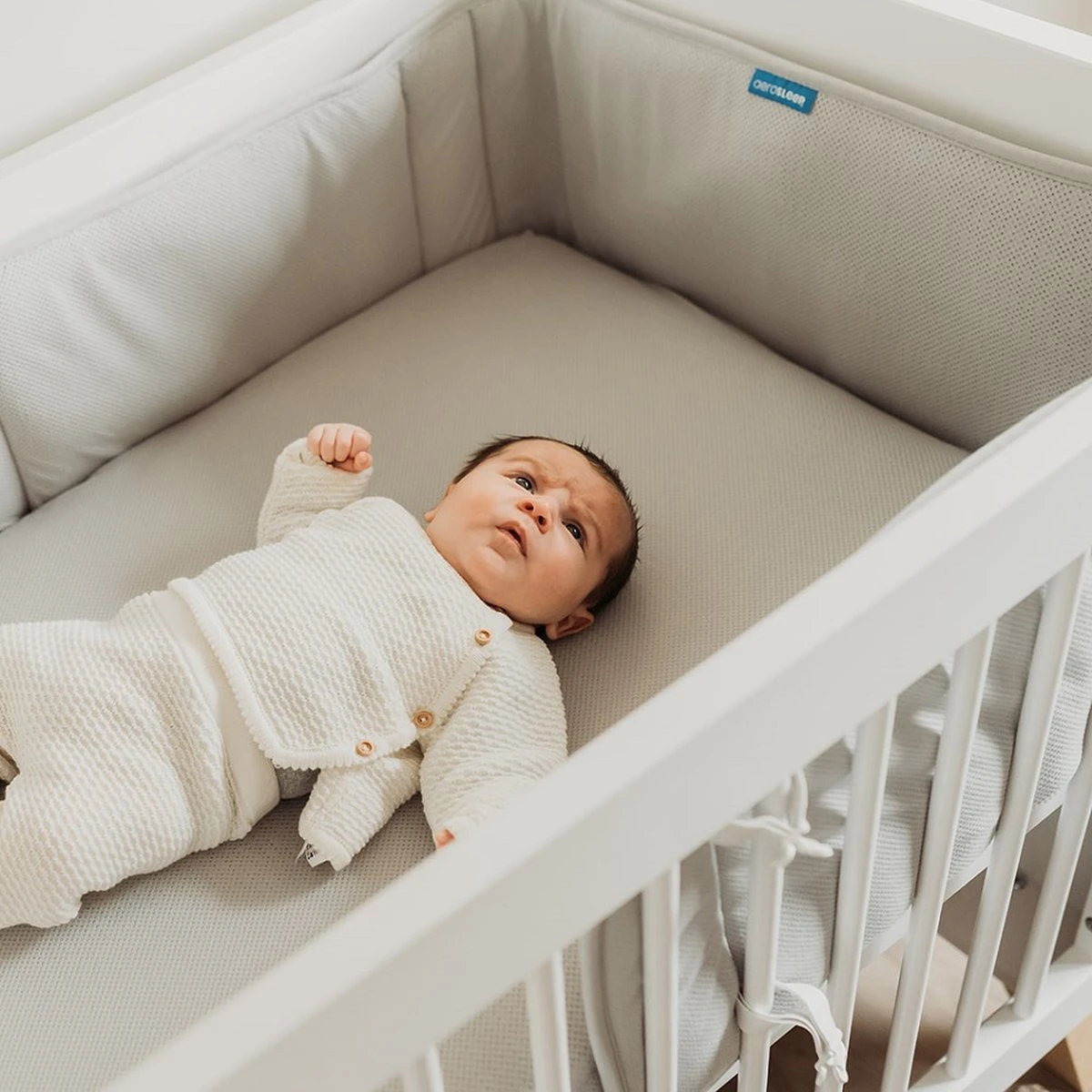 AeroSleep® Hoeslaken - Bed - 120 X 60 Cm - Stone - Afbeelding 8