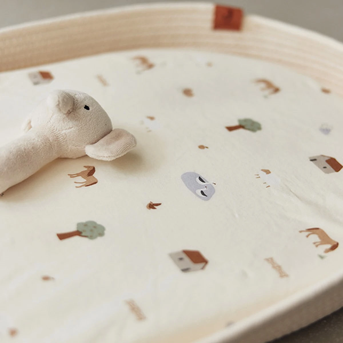 Jollein Baby Hoeslaken Jersey 60x120cm - Farm - Afbeelding 9