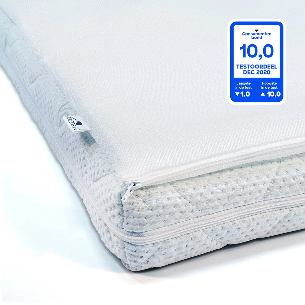 ABZ Babymatras Combi Witte Panter - Inclusief Topper Airgosafe - 60x120 Cm